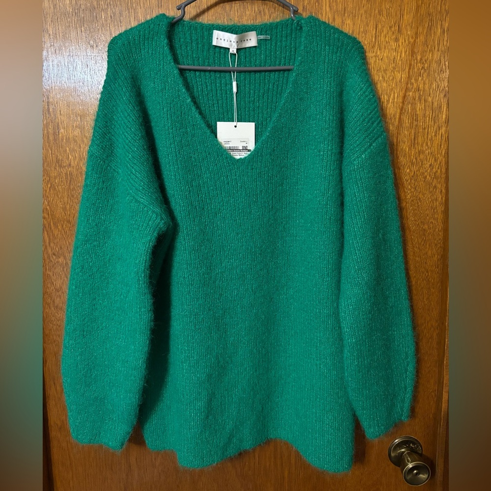 Endless Rose Emerald V-Neck Sweater